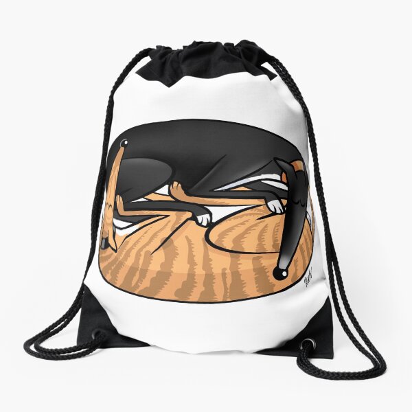 Yin Yang Hounds: A Redbubble exclusive design Drawstring Bag
