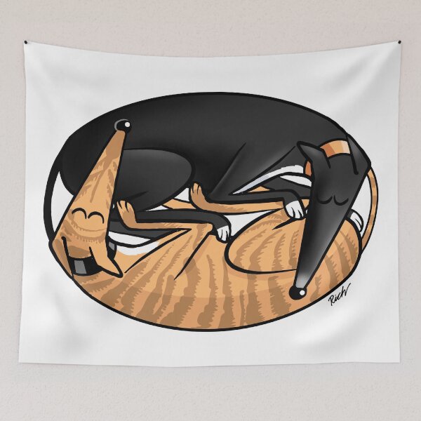 Item preview, Yin Yang Hounds: A Redbubble exclusive design designed and sold by RichSkipworth.