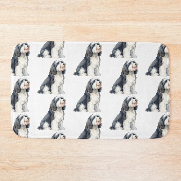 Item preview, Bearded Collie Scandinavian Watercolor Beardie designed and sold by EmilyFNM3D.