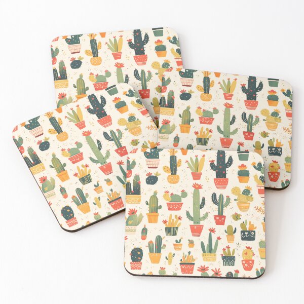 Item preview, Cute Cactus Digital Seamless Pattern, Succulent designed and sold by sereneprint.