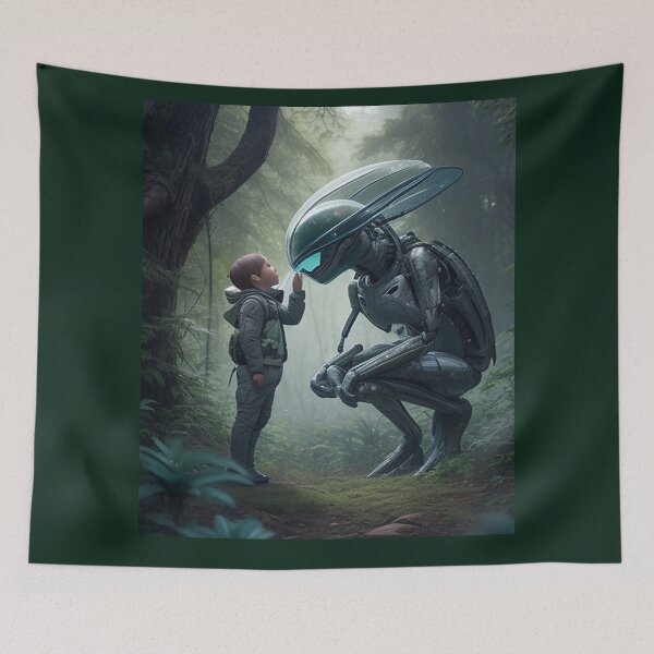 Item preview, first contact in Costa Rica between a cyborg and a human being designed and sold by Carlos Gudino.