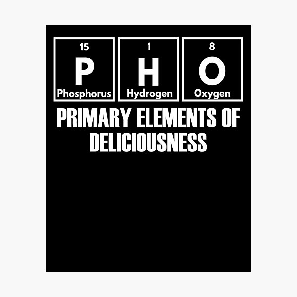 Item preview, PHO Primary Elements Of Deliciousness Funny Pho Gear designed and sold by DynamicDesign.