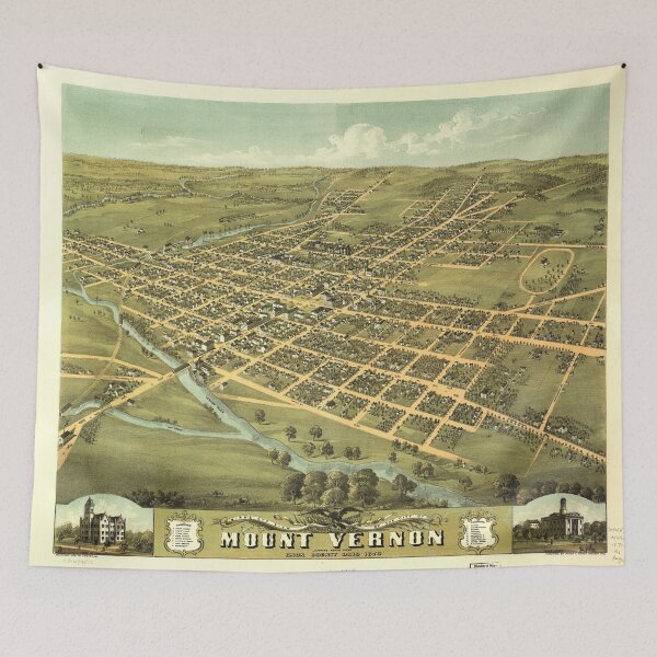 Item preview, Bird's Eye View of Mount Vernon, Ohio (1870) designed and sold by allhistory.