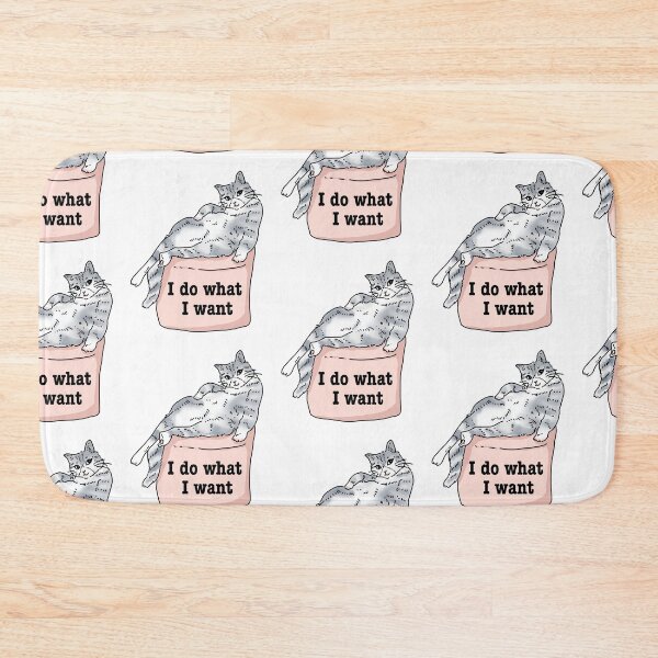 Item preview, I do what I want sassy kitty on the sofa chair designed and sold by cutiexcutievan.