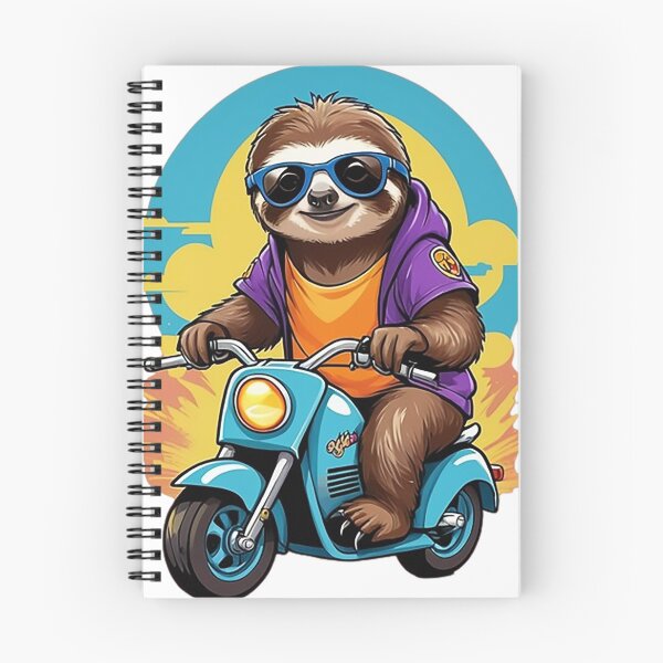 Item preview, Motorbike Riding Sloth designed and sold by likbatonboot.