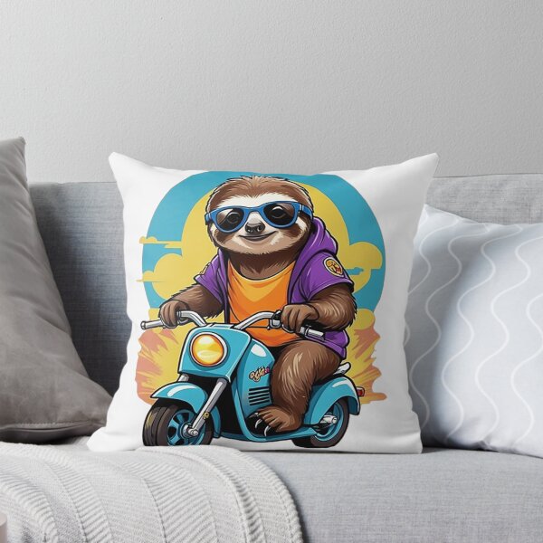 Item preview, Motorbike Riding Sloth designed and sold by likbatonboot.