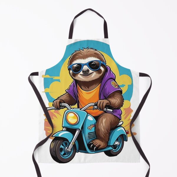 Item preview, Motorbike Riding Sloth designed and sold by likbatonboot.