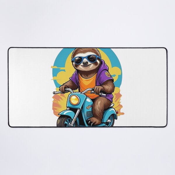 Item preview, Motorbike Riding Sloth designed and sold by likbatonboot.