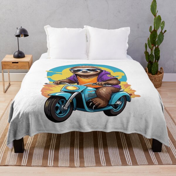 Item preview, Motorbike Riding Sloth designed and sold by likbatonboot.