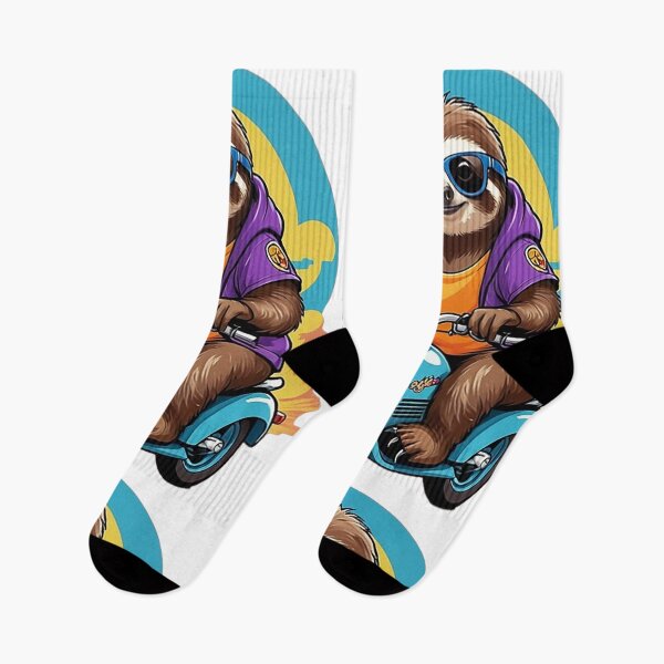 Item preview, Motorbike Riding Sloth designed and sold by likbatonboot.