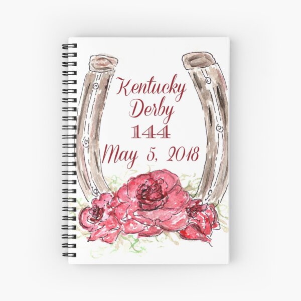 Horse Shoe with Roses, Kentucky Derby, Southern, Red, Horses Spiral  Notebook for Sale by cinspired