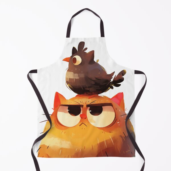 Item preview, Bird on Cat Cartoon designed and sold by Bwittaya.