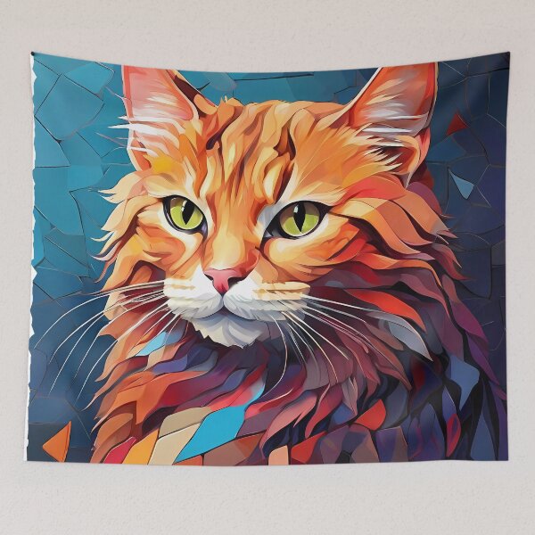 Item preview, Cat Charmer: Mosaic Under Rainbow Hues designed and sold by purrfect pattern.