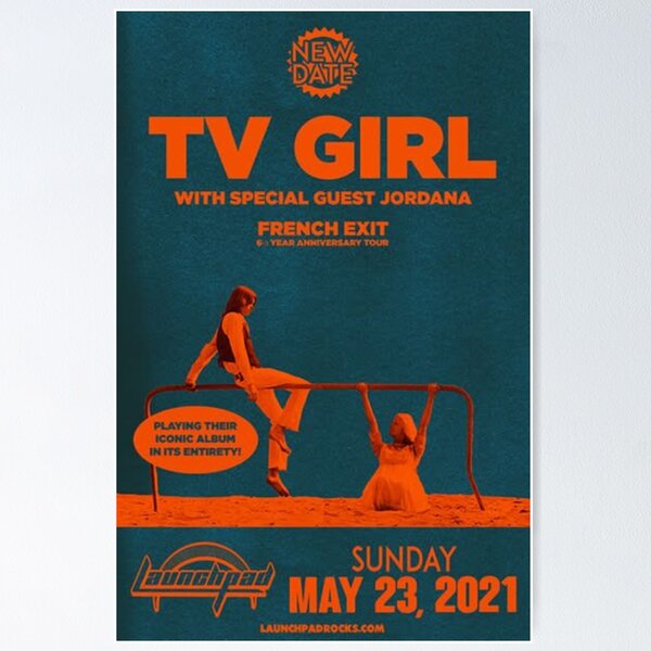 Item preview, TV Girl and jordana concert poster designed and sold by frogillustrates.