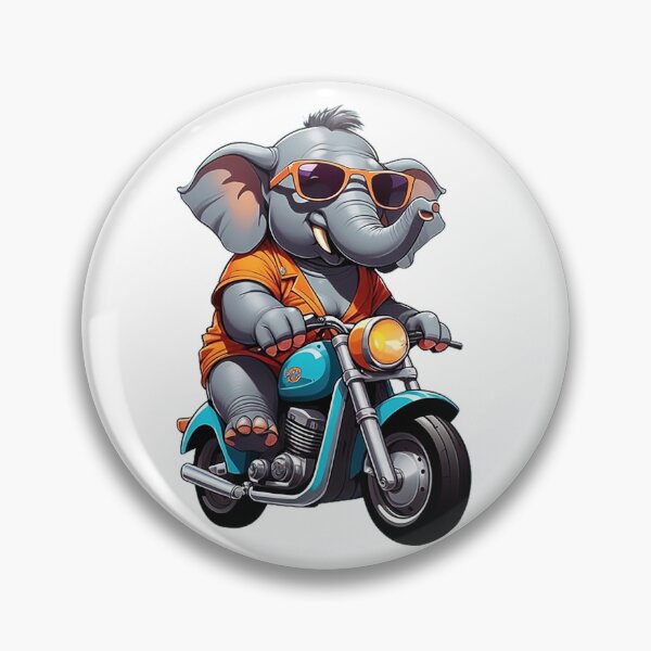 Item preview, Motorbike Riding Elephant designed and sold by likbatonboot.