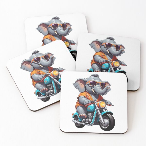 Item preview, Motorbike Riding Elephant designed and sold by likbatonboot.