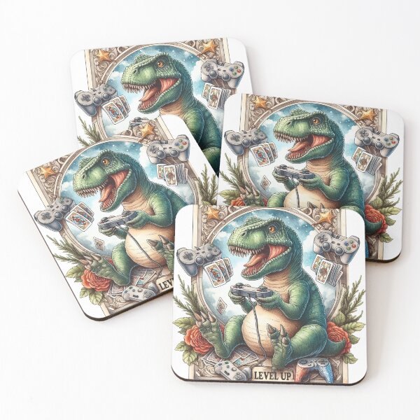 Item preview, Dinosaur Playing Video Games designed and sold by devonclemon.