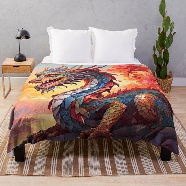 Item preview, Dragon Mosaic: Art & Mythology Delight designed and sold by purrfect pattern.