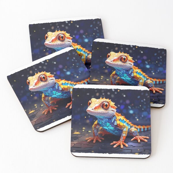Item preview, Gecko Nightscape: Mosaic Twinkling Dream designed and sold by purrfect pattern.