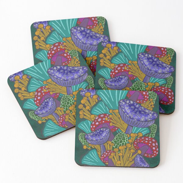 Item preview, Watercolor Vibrant Mushrooms designed and sold by serafineaandd.