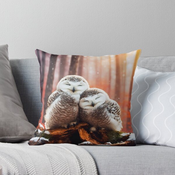 Item preview, Snow Owls in Love designed and sold by Lava Tigers Art.