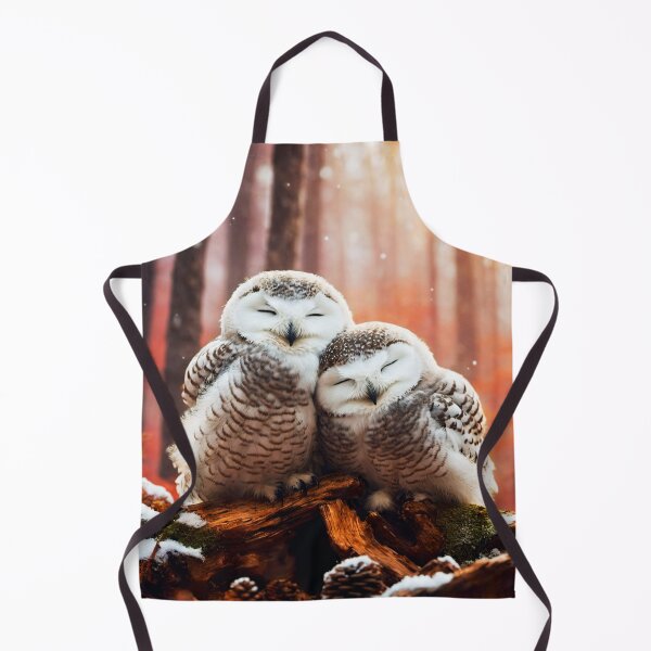 Item preview, Snow Owls in Love designed and sold by Lava Tigers Art.