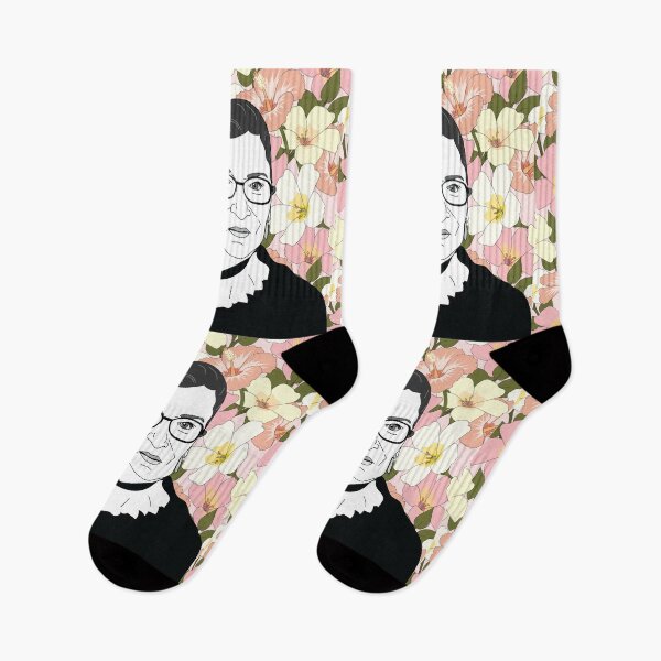 Item preview, Ruth Bader Ginsburg, Pink Floral designed and sold by sszampetti.