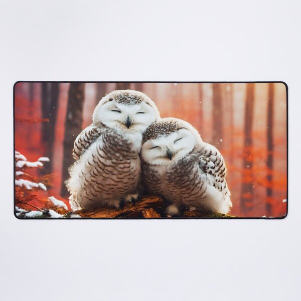 Item preview, Snow Owls in Love designed and sold by Lava Tigers Art.
