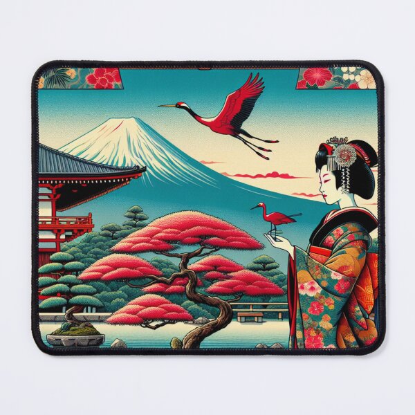 Item preview, Japanese Geisha Mt. Fuji designed and sold by HippieFarms11.