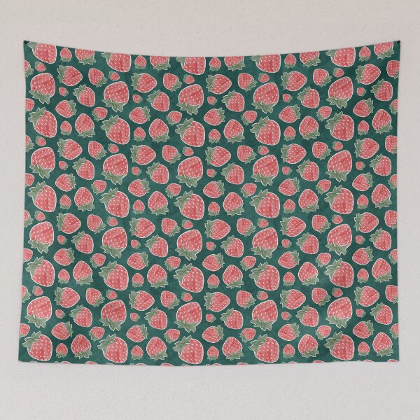 Item preview, Watercolor Strawberries, Teal designed and sold by serafineaandd.