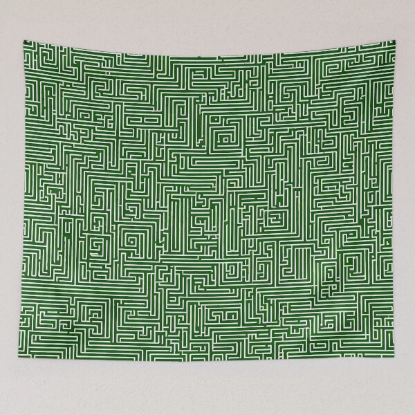 Item preview, green Labyrinth pattern designed and sold by Pixevol.