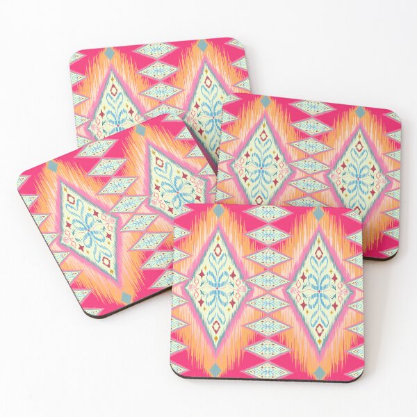 Item preview, Colorful Ikat ethnic pattern design. Seamless embroidery pattern line up. Patchwork ornament. Abstract illustration, textile. designed and sold by rollingfakedice.