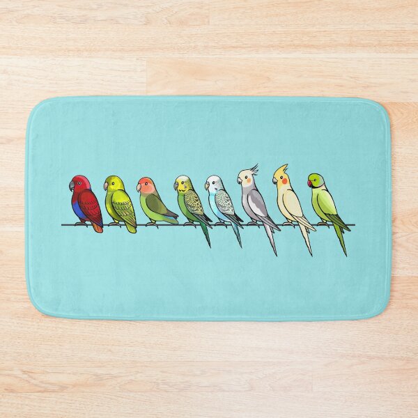 Item preview, Bird Lineup Small Psittacines Parrotlets Parakeets Cockatiels Eclectus  designed and sold by haleylouise.