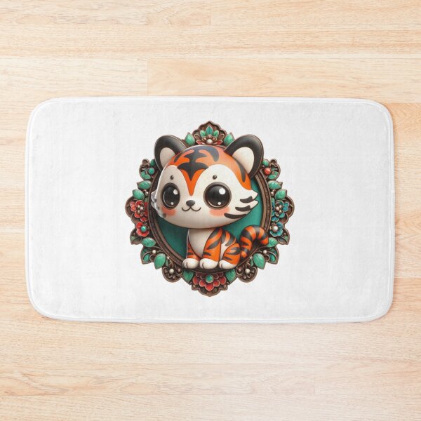 Item preview, baby TIGER FLORAL ENAMEL designed and sold by piscininha.