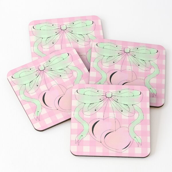 Item preview, Pink Preppy Gingham Cherry bow designed and sold by RachelRebel.