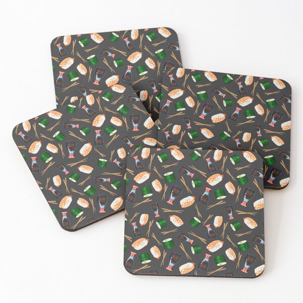 Item preview, Cute Sushi, Dark Grey designed and sold by serafineaandd.