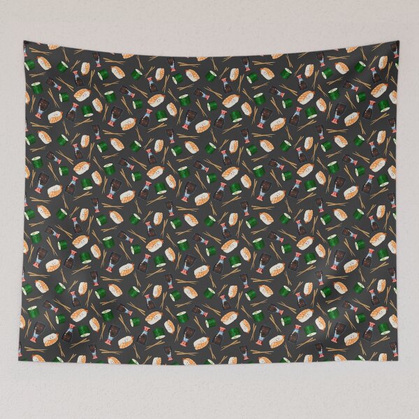Item preview, Cute Sushi, Dark Grey designed and sold by serafineaandd.