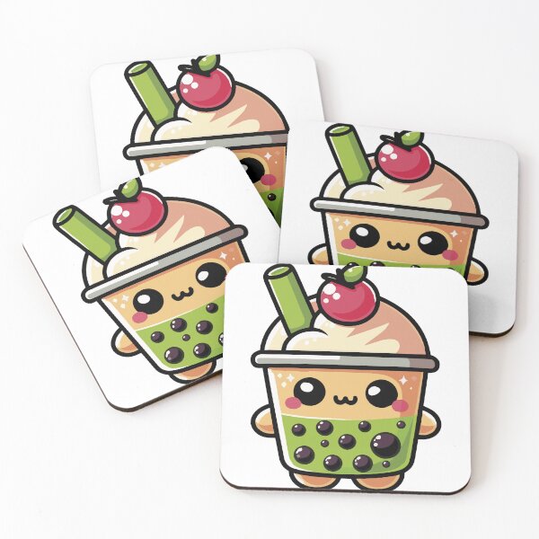 Item preview, Cute Kawaii Boba milk Tea - 3 designed and sold by Karma Design.