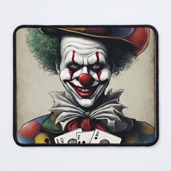 Item preview, Sinister clown holding poker cards designed and sold by dytf79.