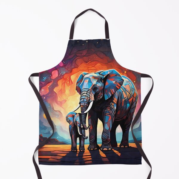 Item preview, Starry Savanna: Elephants' Mosaic Journey designed and sold by purrfect pattern.