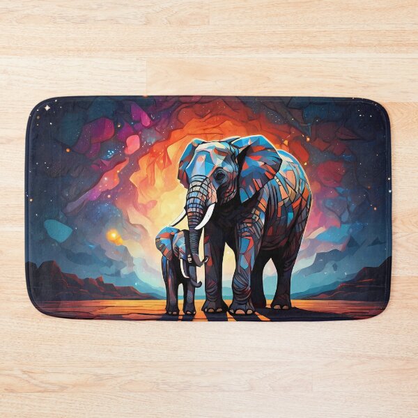 Item preview,  Starry Savanna: Elephants' Mosaic Journey designed and sold by purrfect pattern.