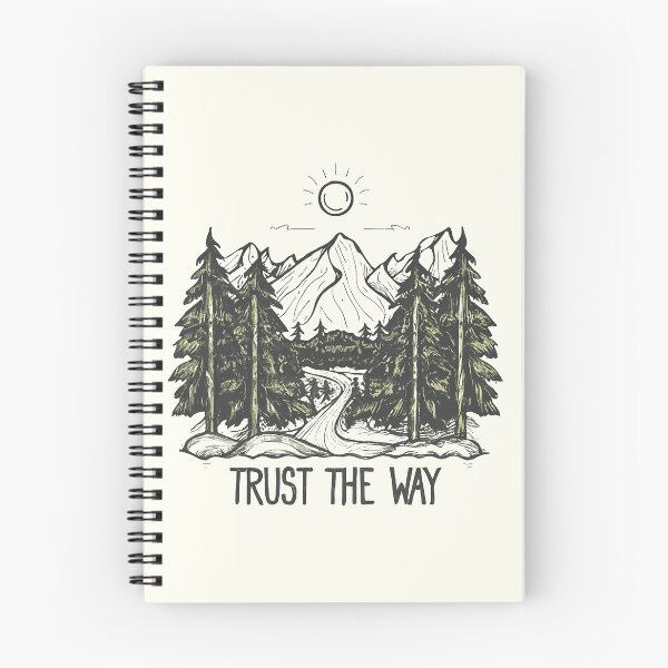 Item preview, Trust the Way - The Path to the Mountains and Sunrise - Digital Drawing  designed and sold by Loving Nature Gifts.