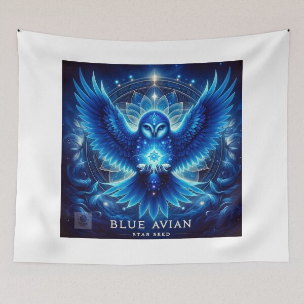 Item preview, Interstellar Wings The Path of a Blue Avian Soul designed and sold by Te-Ane.
