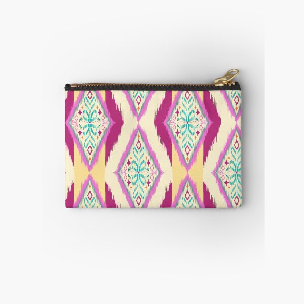Item preview, Colorful Ikat ethnic pattern design. Seamless embroidery pattern line up. Patchwork ornament. Abstract illustration, textile. designed and sold by rollingfakedice.