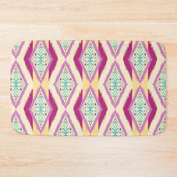 Item preview, Colorful Ikat ethnic pattern design. Seamless embroidery pattern line up. Patchwork ornament. Abstract illustration, textile. designed and sold by rollingfakedice.
