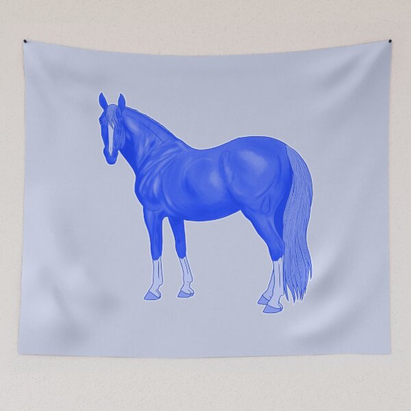 Item preview, Blue Thoroughbred Horse designed and sold by DappledMoon.