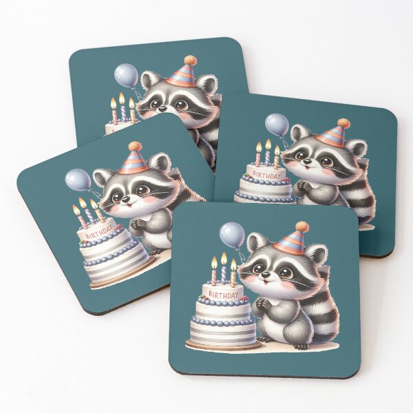 Item preview, Super Cute Racoon birthday! designed and sold by fribabywonder.