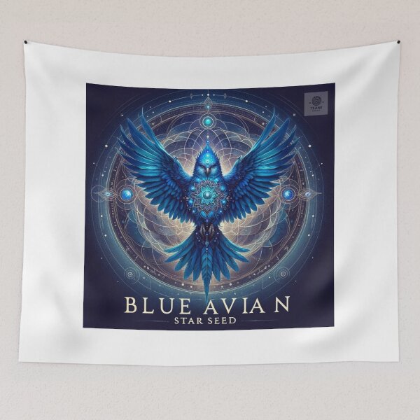 Item preview, Galactic Harmony Blue Avian Starseed designed and sold by Te-Ane.