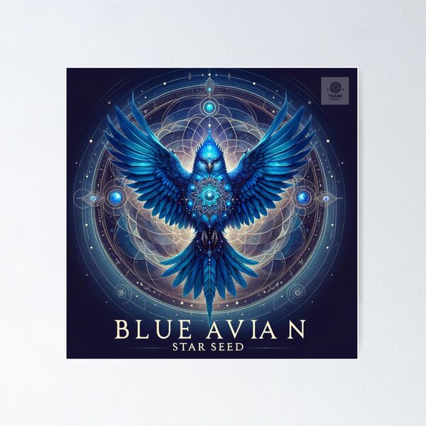 Item preview, Galactic Harmony Blue Avian Starseed designed and sold by Te-Ane.