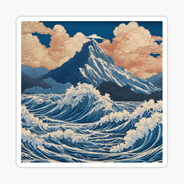 Item preview, Troubled Morning - A Contemporary Ukiyo-e Nature Landscape designed and sold by Kijiermono.